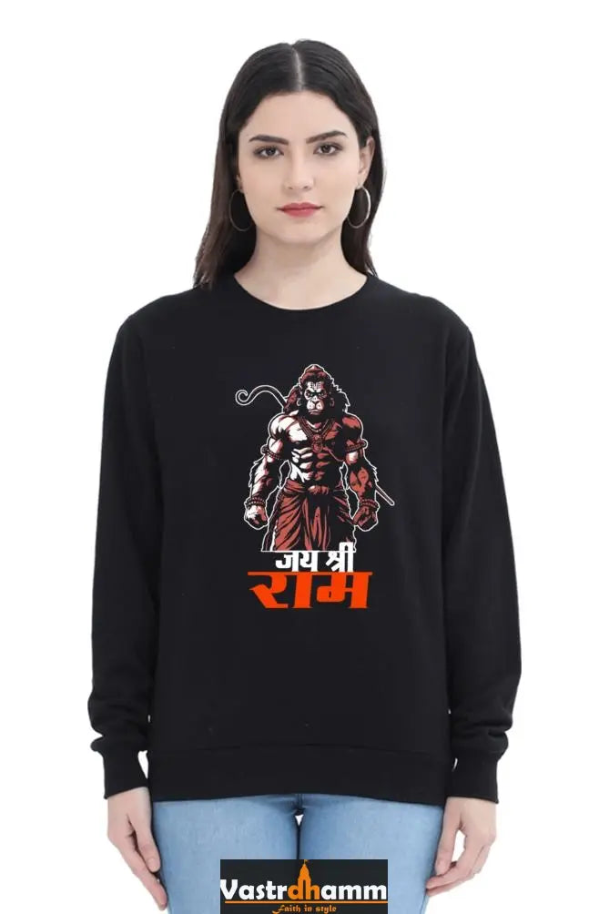 Hanuman Bhakti PowerSweatshirt T-Shirts for Women Vastrdhamm