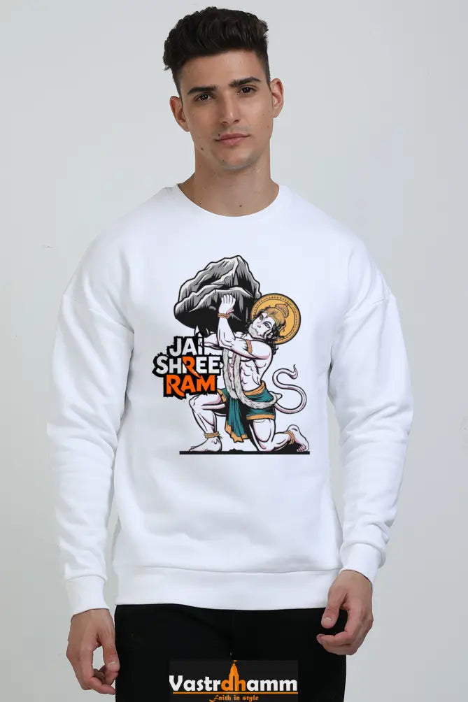 Hanuman Bhakti Strength Oversized Sweatshirt T-Shirts for Men Vastrdhamm