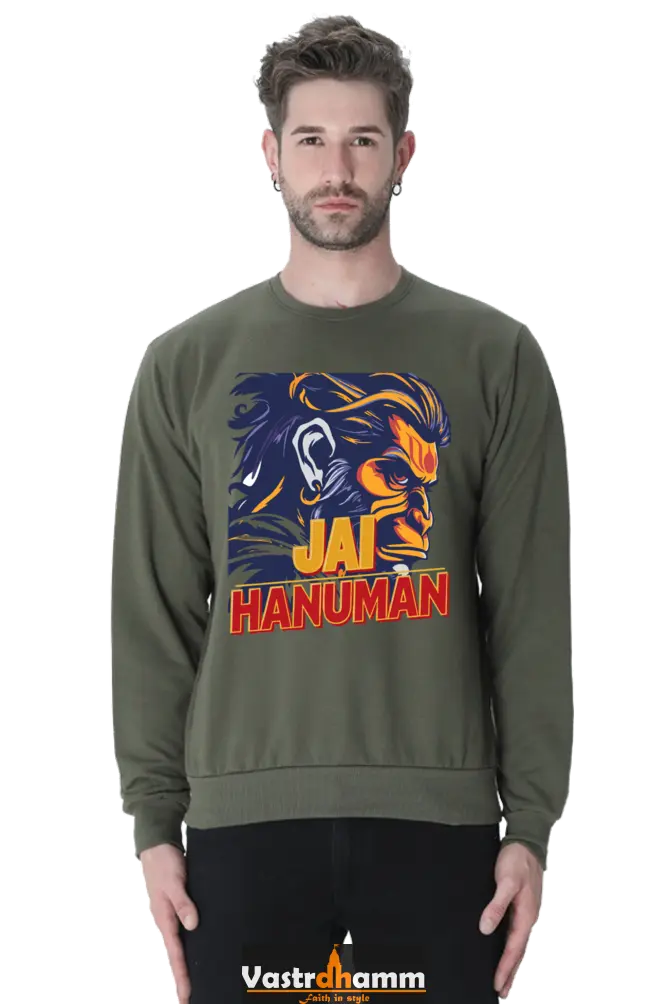 Hanuman Bhakti Strength Sweatshirt T-Shirts for Men Vastrdhamm