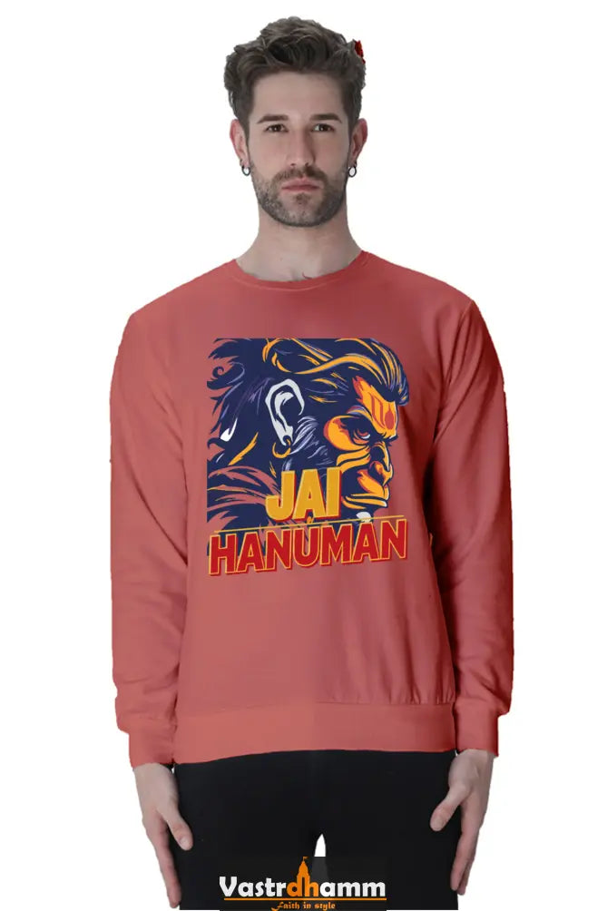 Hanuman Bhakti Strength Sweatshirt T-Shirts for Men Vastrdhamm