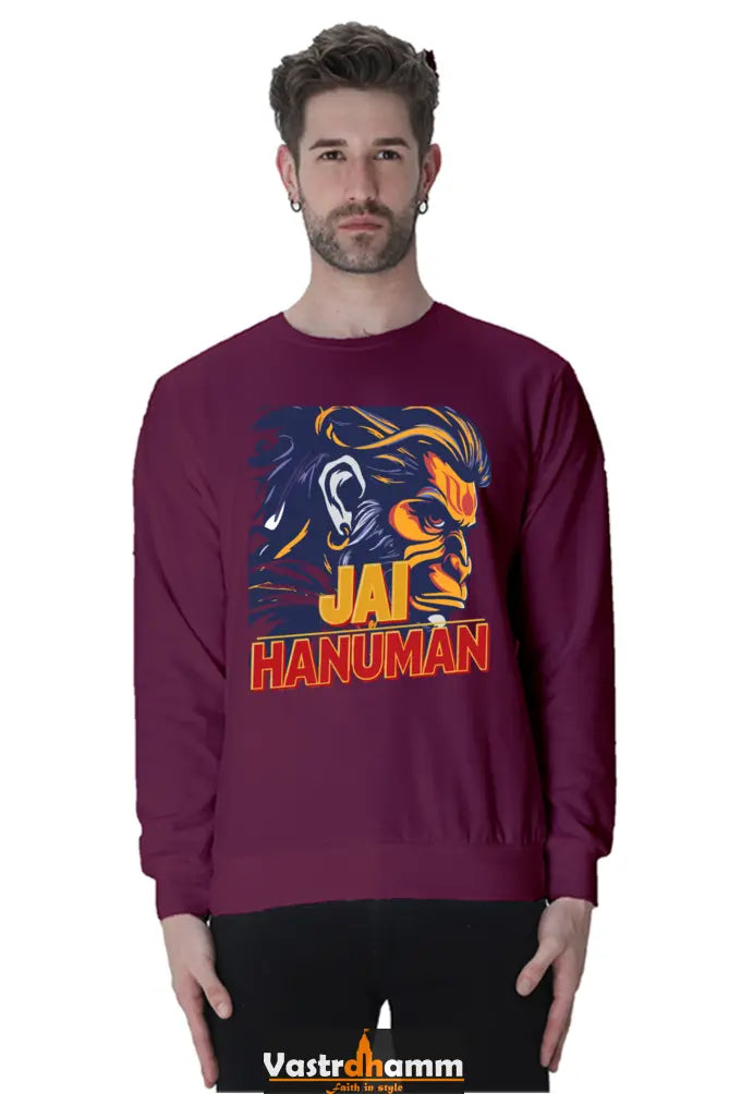 Hanuman Bhakti Strength Sweatshirt T-Shirts for Men Vastrdhamm