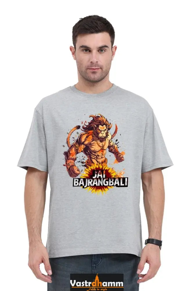 Hanuman Bhakti Yoga Oversized Classic T-Shirts for Men Vastrdhamm