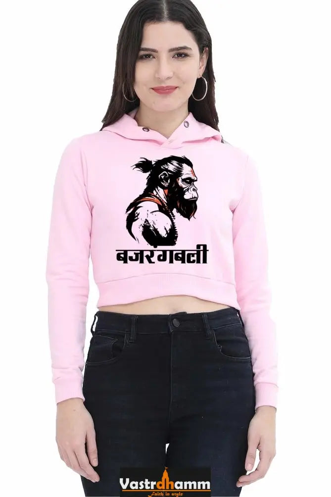 Hanuman BhaktiCrop Hoodies for Women Vastrdhamm