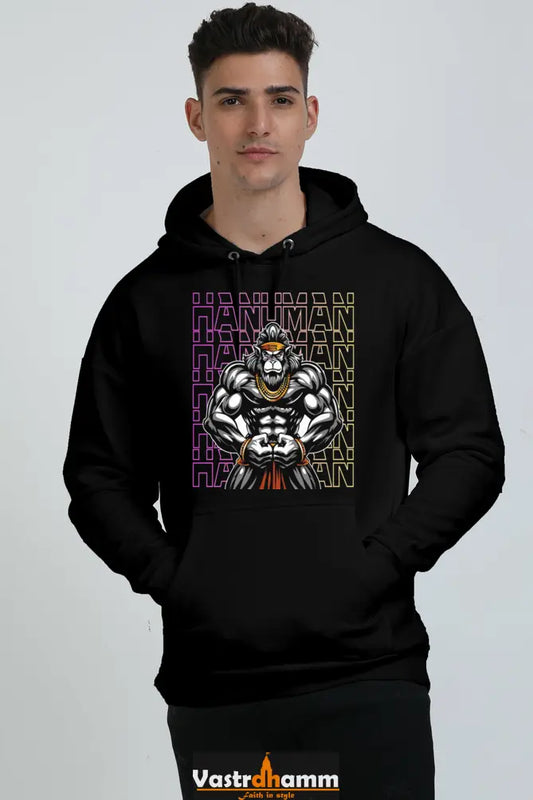 Hanuman Boundless Bravery Oversized Hooded Sweatshirt T-Shirts for Men Vastrdhamm
