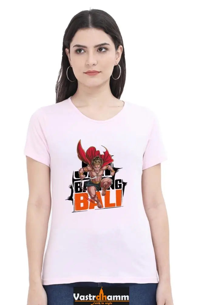 Hanuman Brave Heart Round Neck Half Sleeve Classic T-Shirts for Women Vastrdhamm