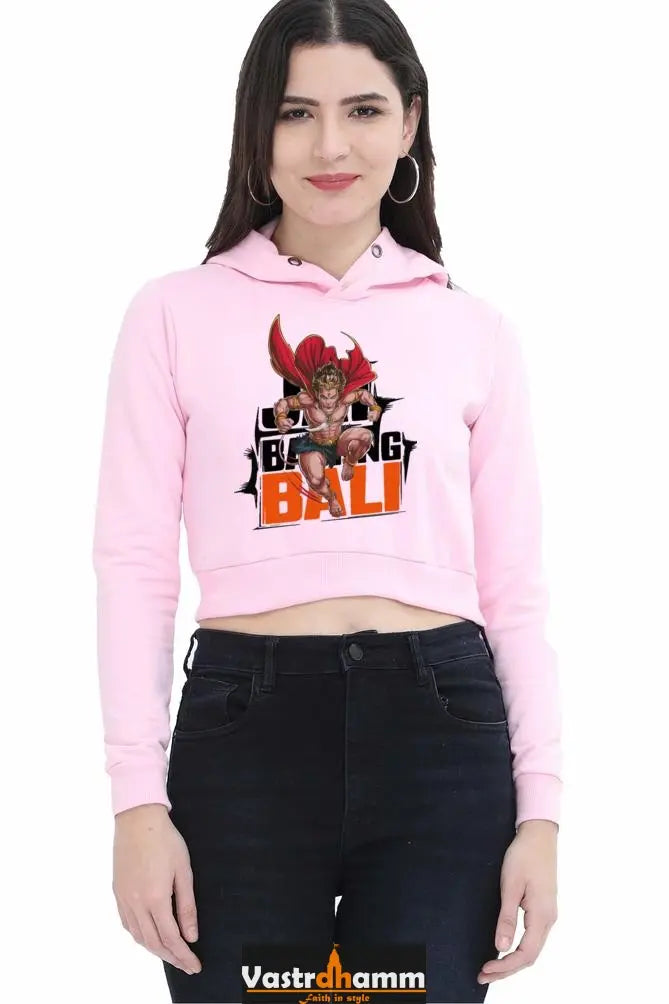 Hanuman Brave HeartCrop Hoodies for Women Vastrdhamm