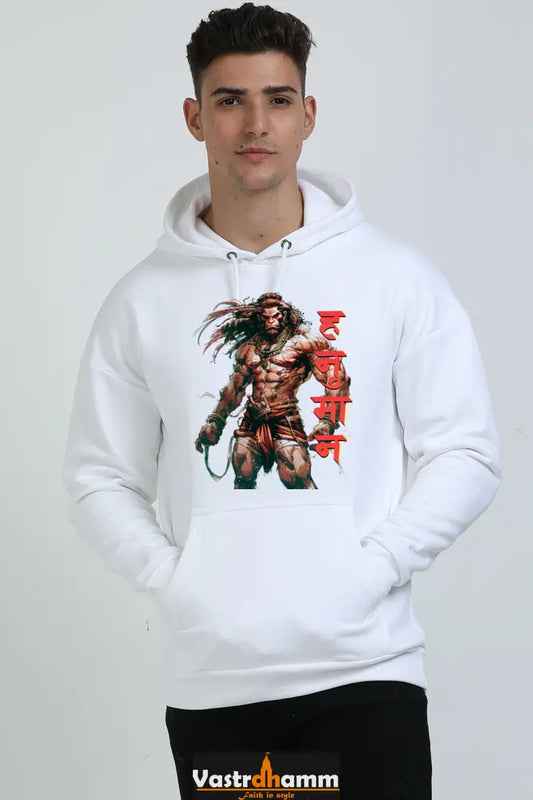 Hanuman Cosmic Power Oversized Hooded Sweatshirt T-Shirts for Men Vastrdhamm