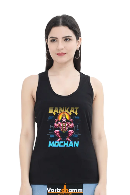 Hanuman Cosmic WarriorTank Top T-Shirts for Women Vastrdhamm