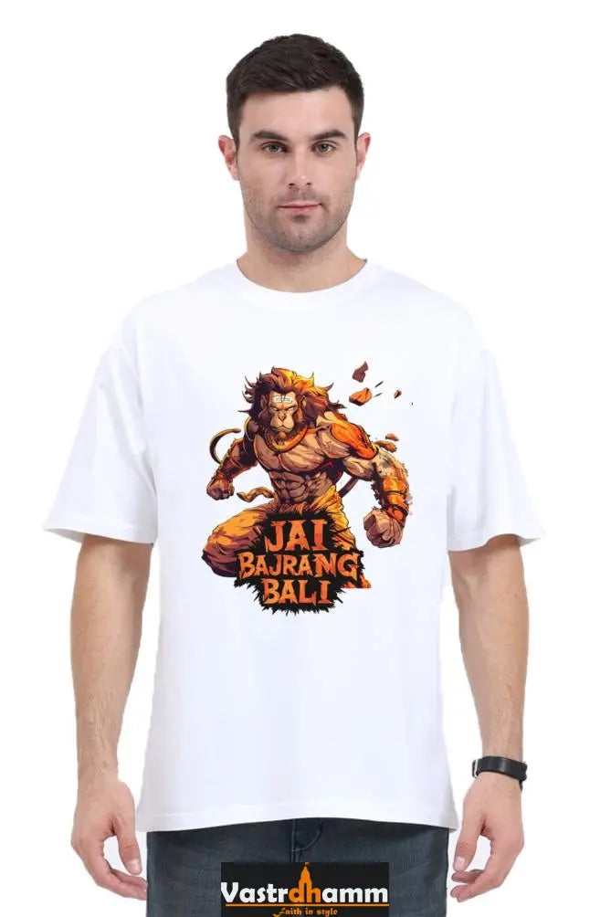 Hanuman Courage Oversized Classic T-Shirts for Men Vastrdhamm