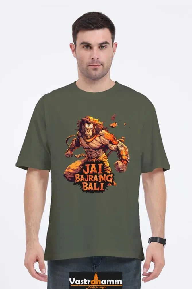 Hanuman Courage Oversized Classic T-Shirts for Men Vastrdhamm