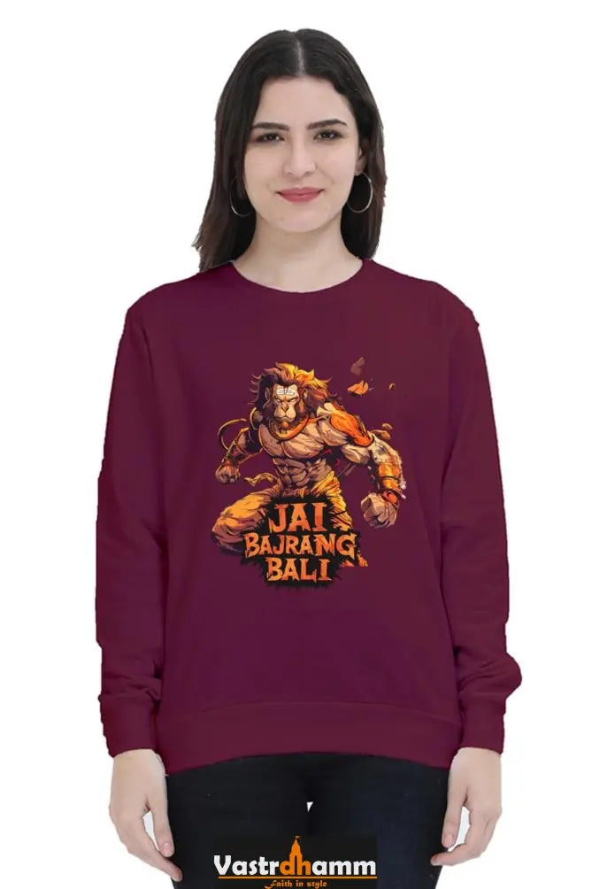 Hanuman CourageSweatshirt T-Shirts for Women Vastrdhamm