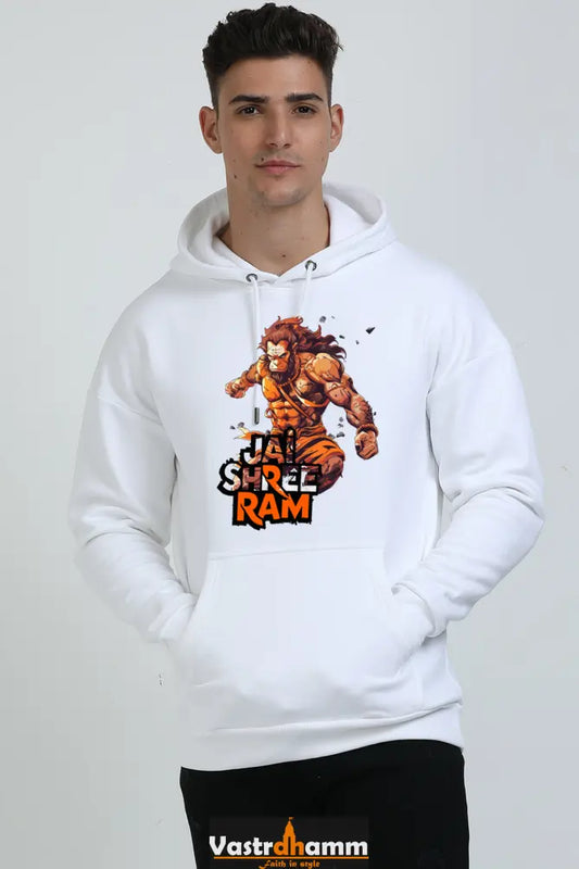 Hanuman Devotee Oversized Hooded Sweatshirt T-Shirts for Men Vastrdhamm