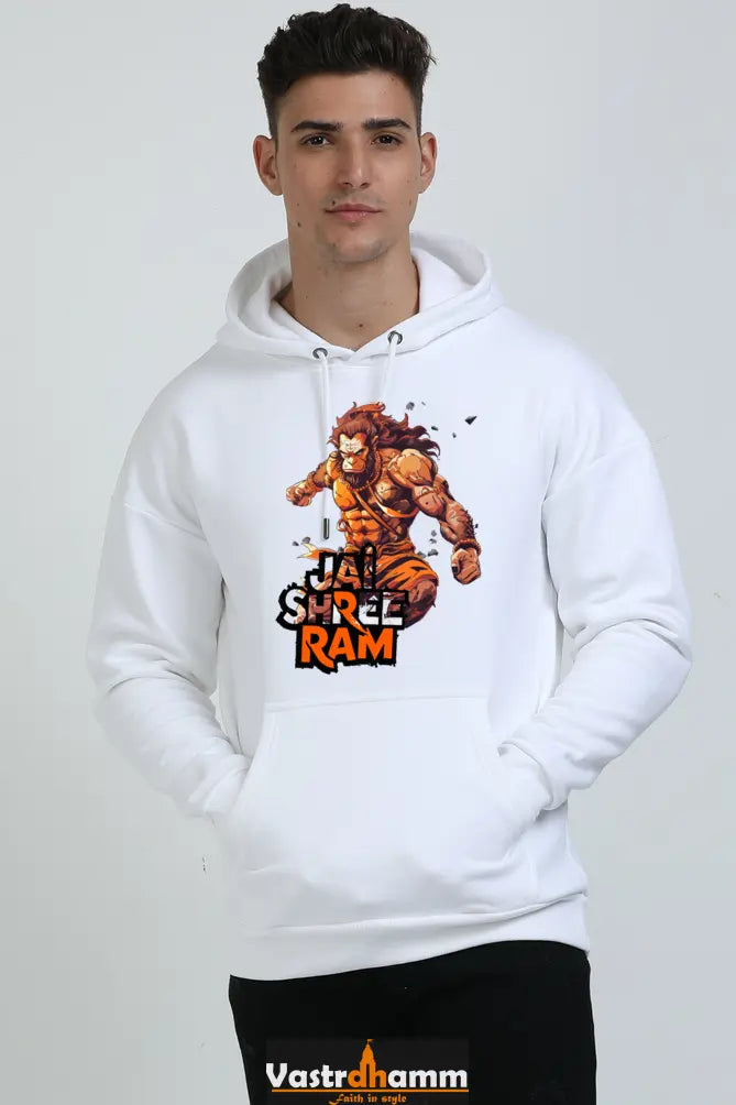 Hanuman Devotee Oversized Hooded Sweatshirt T-Shirts for Men Vastrdhamm