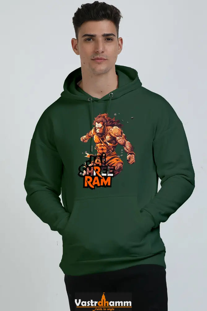 Hanuman Devotee Oversized Hooded Sweatshirt T-Shirts for Men Vastrdhamm
