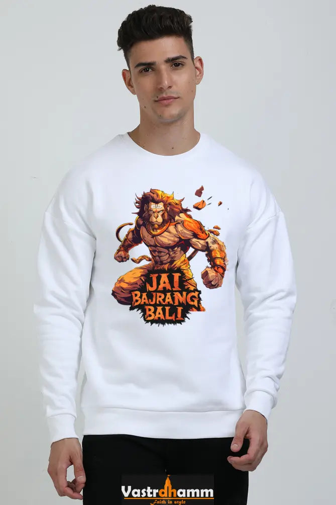 Hanuman Devotee Oversized Sweatshirt T-Shirts for Men Vastrdhamm