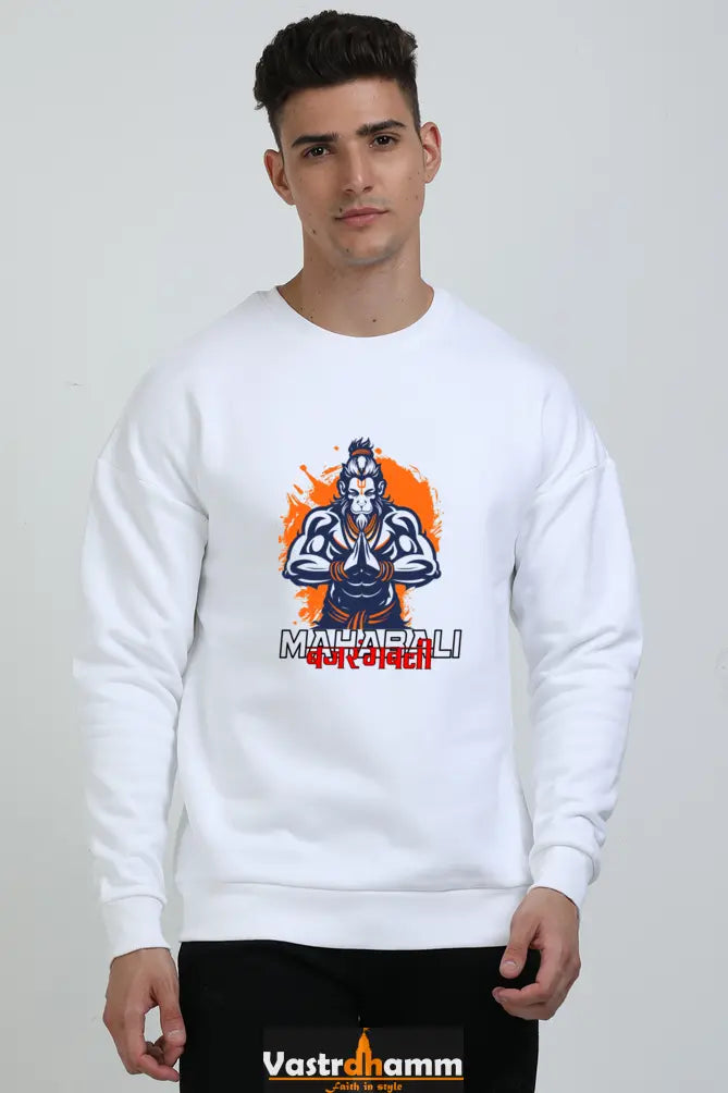 Hanuman Devotee Power Oversized Sweatshirt T-Shirts for Men Vastrdhamm