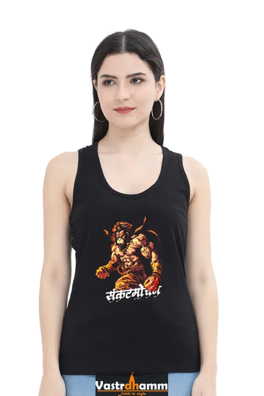 Hanuman DevoteeTank Top T-Shirts for Women Vastrdhamm