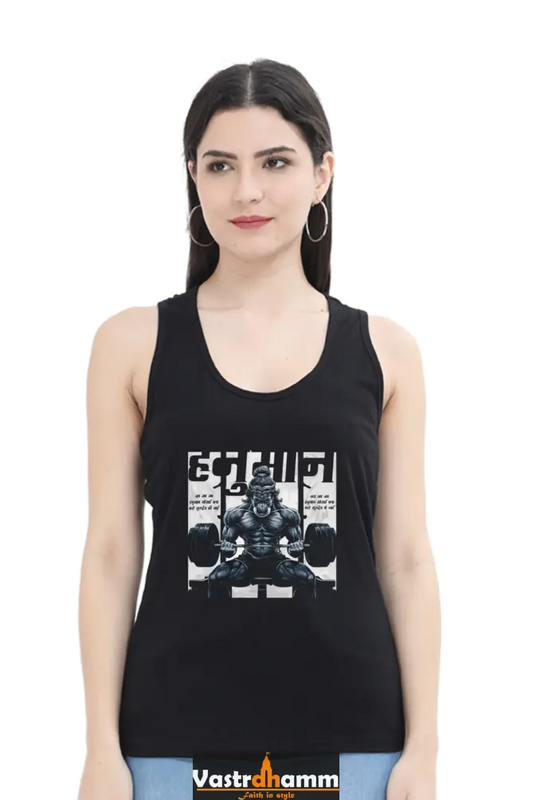 Hanuman Devotional ChampionTank Top T-Shirts for Women Vastrdhamm