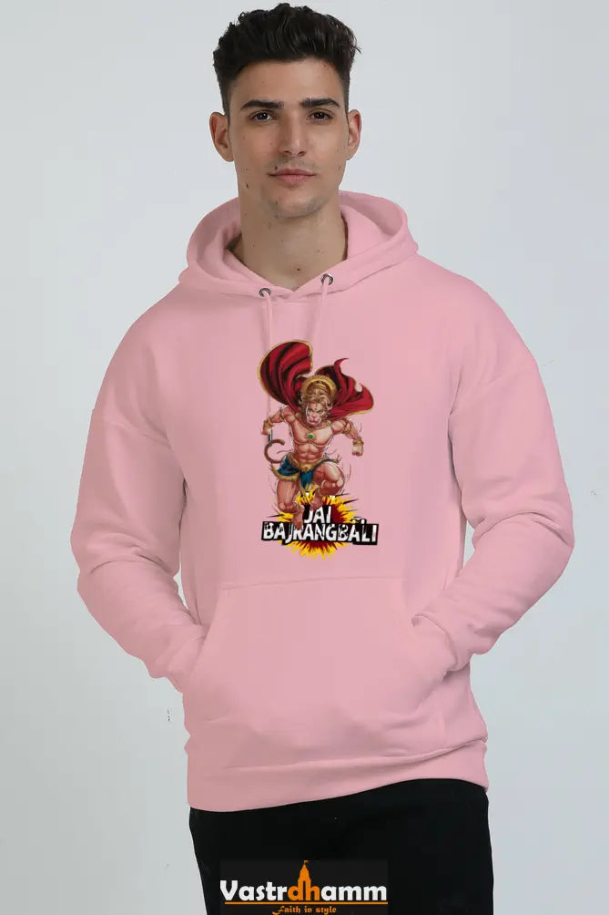 Hanuman Devotional Hero Oversized Hooded Sweatshirt T-Shirts for Men Vastrdhamm