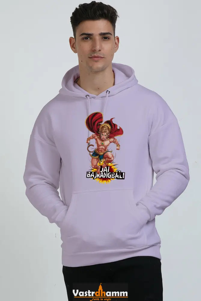 Hanuman Devotional Hero Oversized Hooded Sweatshirt T-Shirts for Men Vastrdhamm