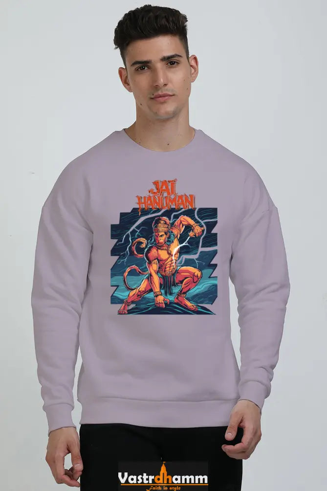 Hanuman Devotional Hero Oversized Sweatshirt T-Shirts for Men Vastrdhamm
