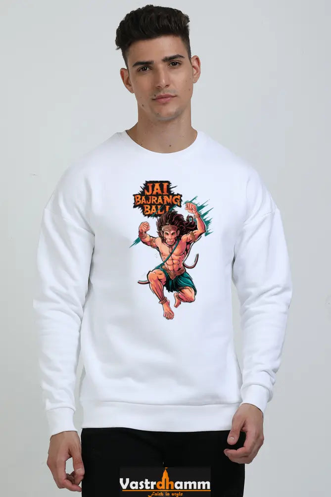 Hanuman Devotional Spirit Oversized Sweatshirt T-Shirts for Men Vastrdhamm