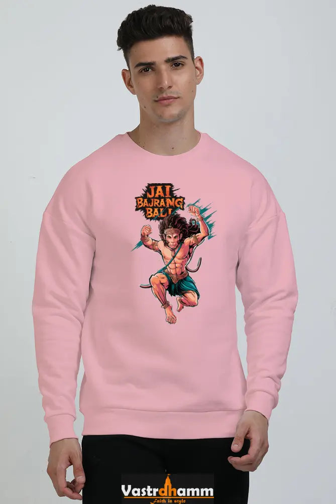 Hanuman Devotional Spirit Oversized Sweatshirt T-Shirts for Men Vastrdhamm