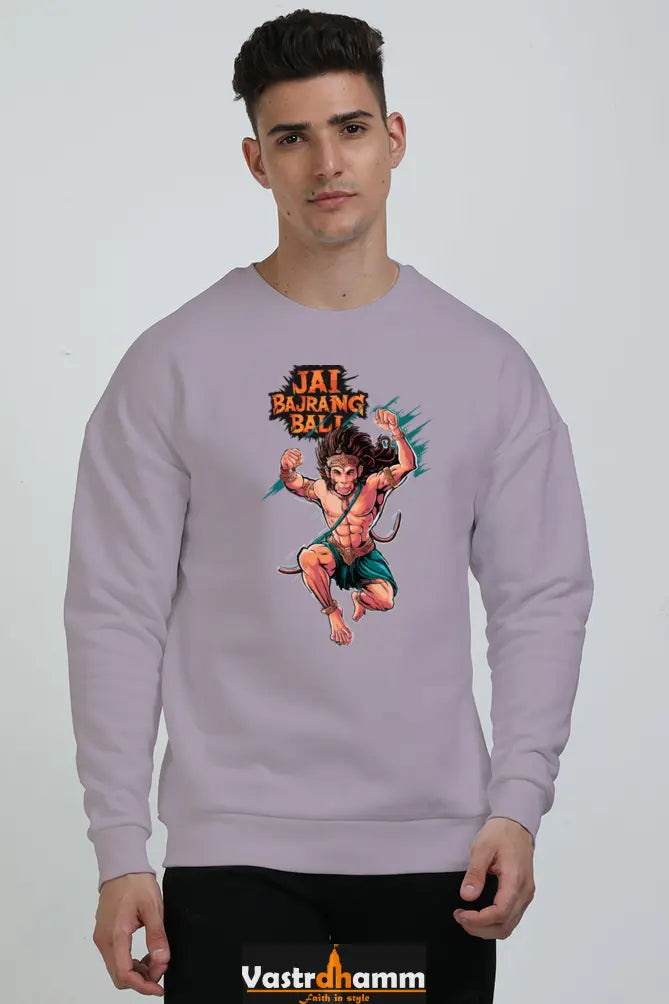 Hanuman Devotional Spirit Oversized Sweatshirt T-Shirts for Men Vastrdhamm