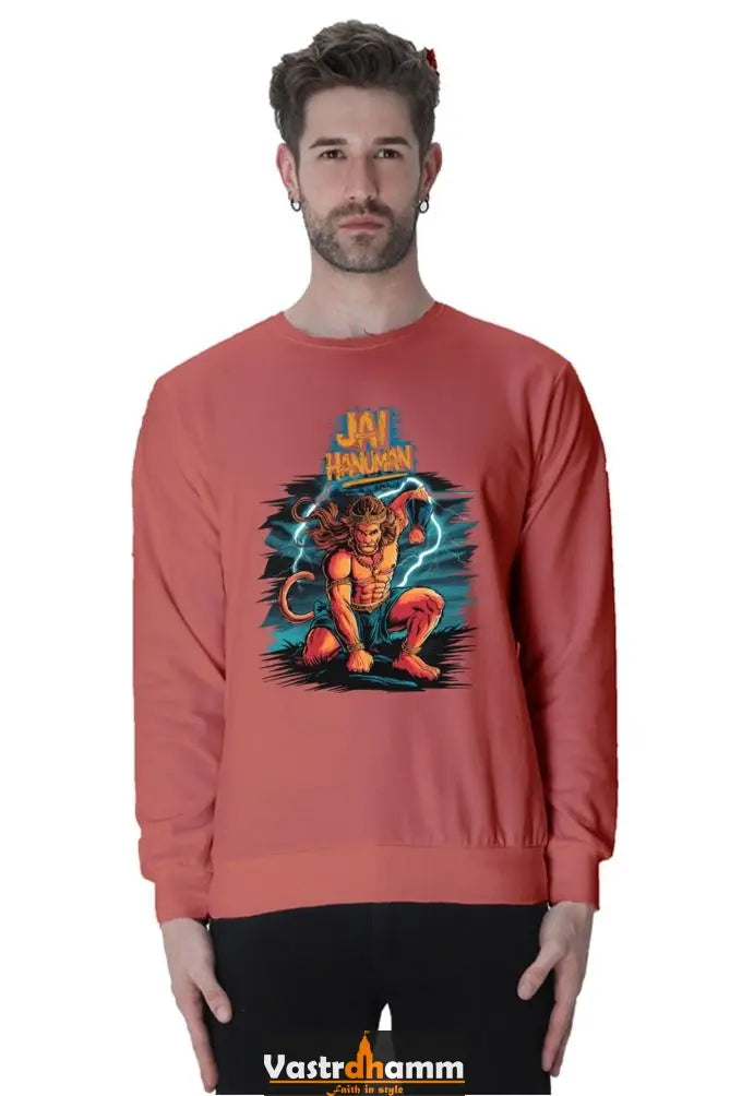 Hanuman Devotional Warrior Sweatshirt T-Shirts for Men Vastrdhamm