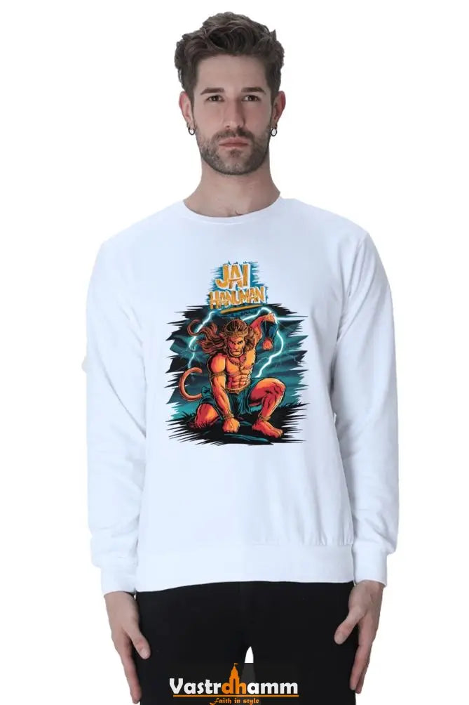 Hanuman Devotional Warrior Sweatshirt T-Shirts for Men Vastrdhamm