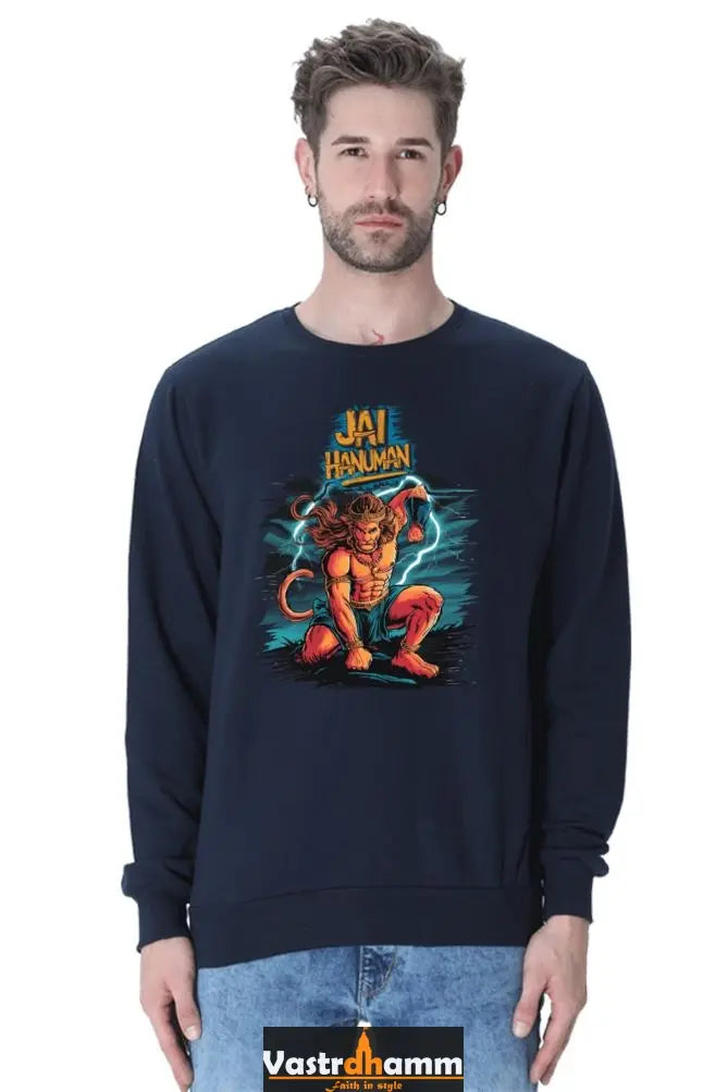 Hanuman Devotional Warrior Sweatshirt T-Shirts for Men Vastrdhamm