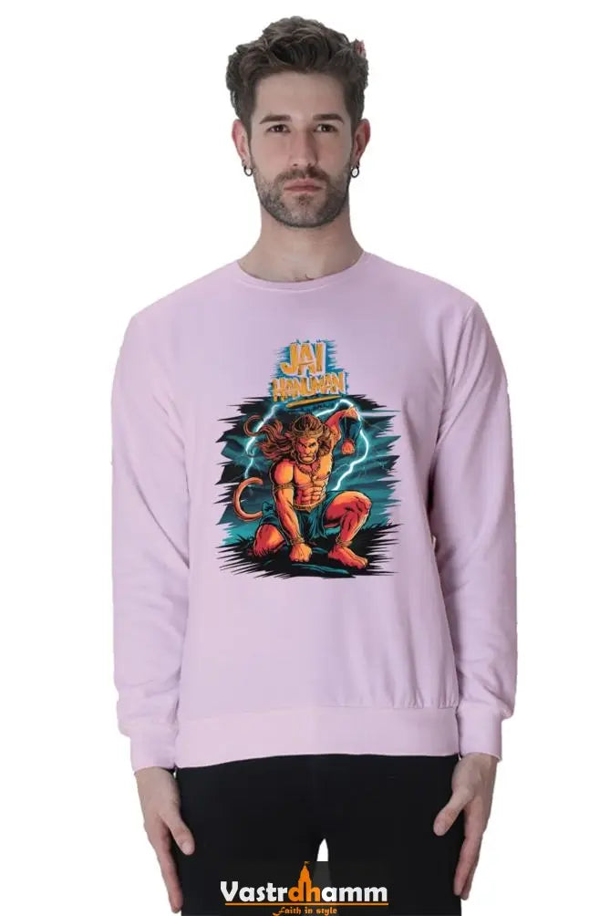 Hanuman Devotional Warrior Sweatshirt T-Shirts for Men Vastrdhamm