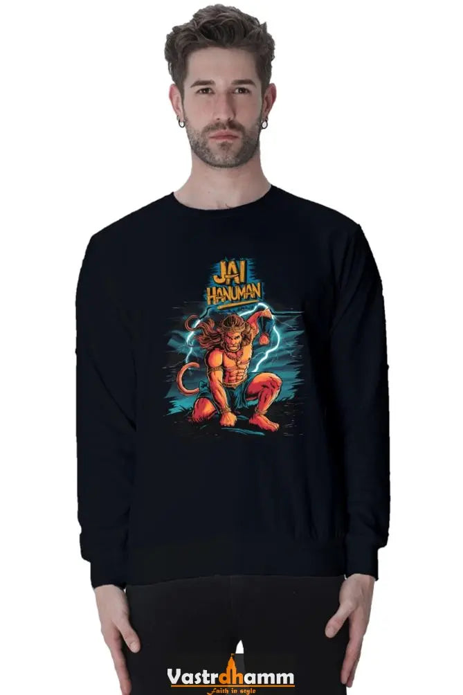 Hanuman Devotional Warrior Sweatshirt T-Shirts for Men Vastrdhamm