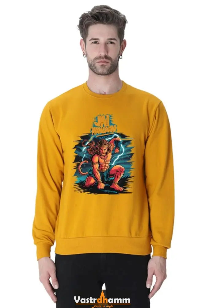 Hanuman Devotional Warrior Sweatshirt T-Shirts for Men Vastrdhamm