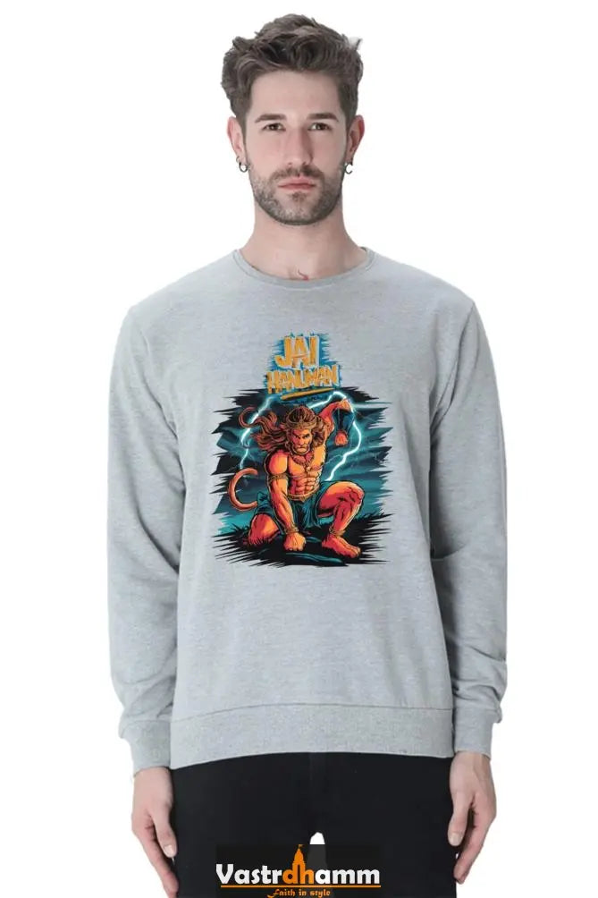 Hanuman Devotional Warrior Sweatshirt T-Shirts for Men Vastrdhamm