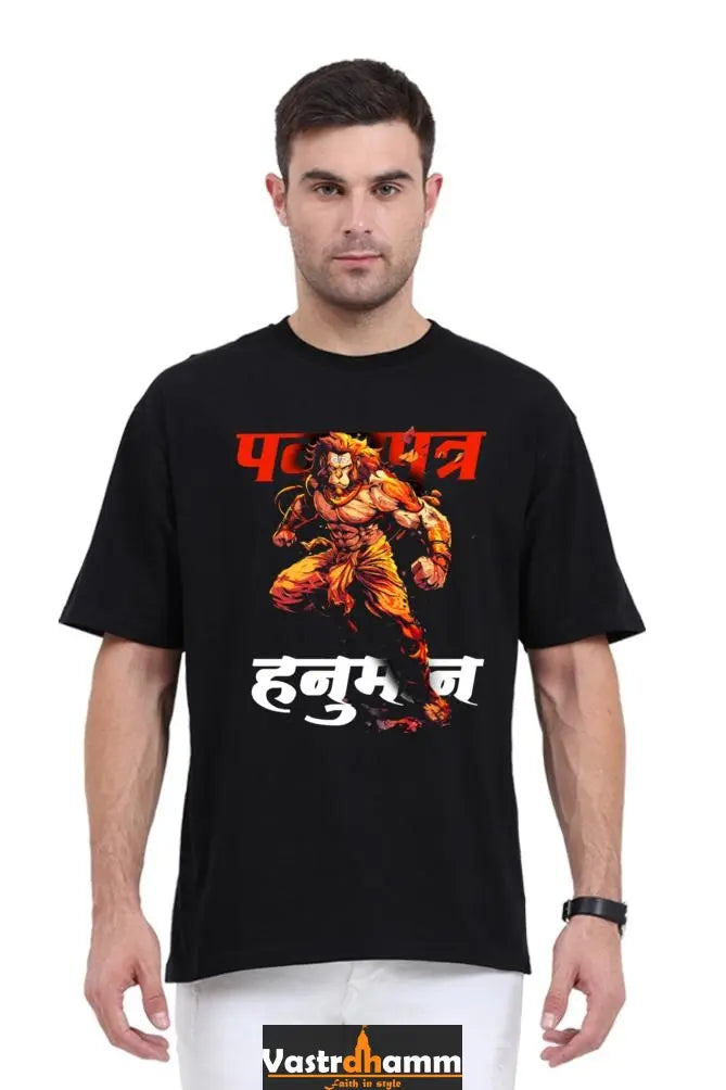 Hanuman Divine Ascendancy Oversized Classic T-Shirts for Men Vastrdhamm