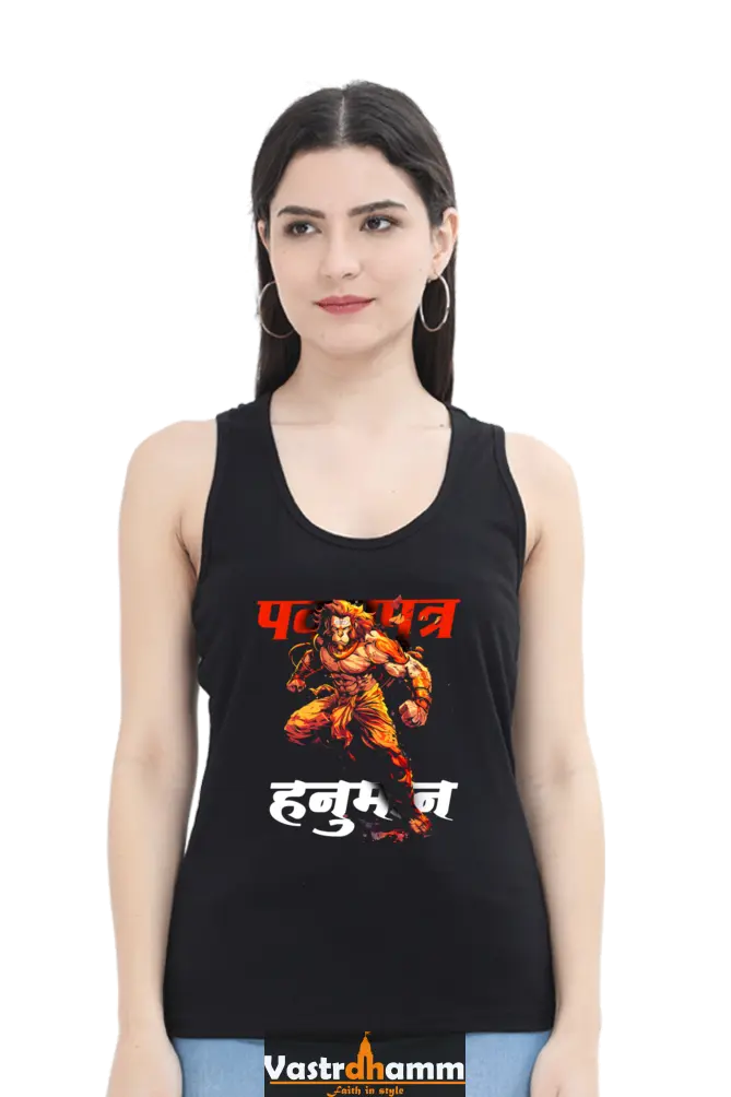 Hanuman Divine AscendancyTank Top T-Shirts for Women Vastrdhamm