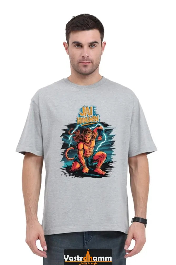 Hanuman Divine Dynamo Oversized Classic T-Shirts for Men Vastrdhamm