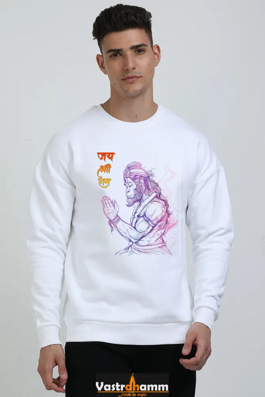 Hanuman Divine Dynamo Oversized Sweatshirt T-Shirts for Men Vastrdhamm