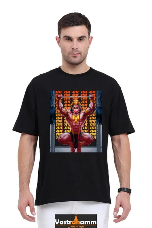 Hanuman Divine Energy Oversized Classic T-Shirts for Men Vastrdhamm