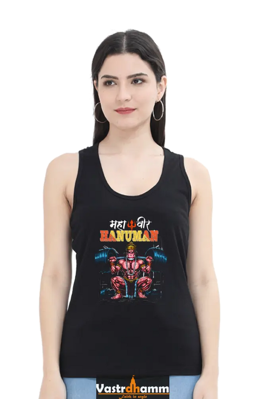 Hanuman Divine PowerhouseTank Top T-Shirts for Women Vastrdhamm