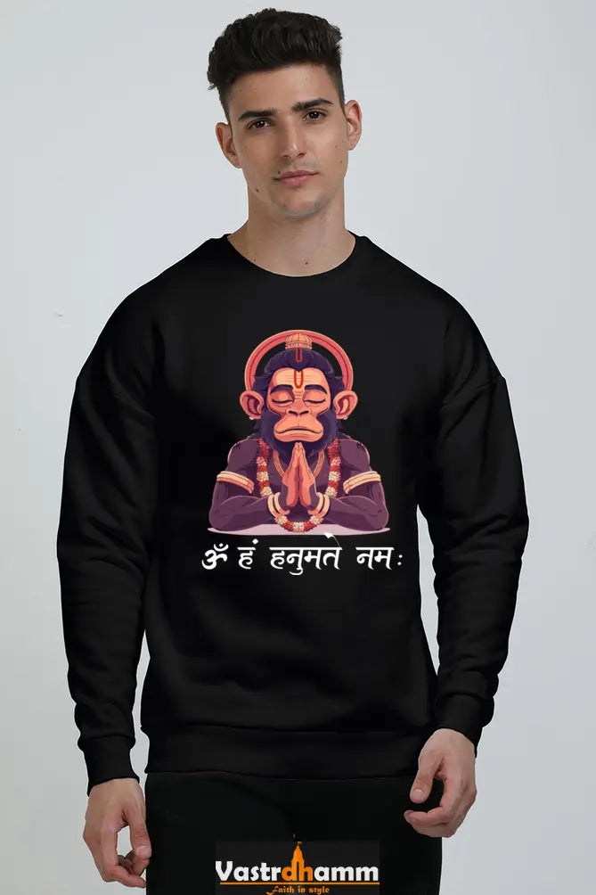 Hanuman Divine Protector Oversized Sweatshirt T-Shirts for Men Vastrdhamm