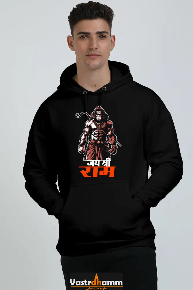 Hanuman Energy Oversized Hooded Sweatshirt T-Shirts for Men Vastrdhamm