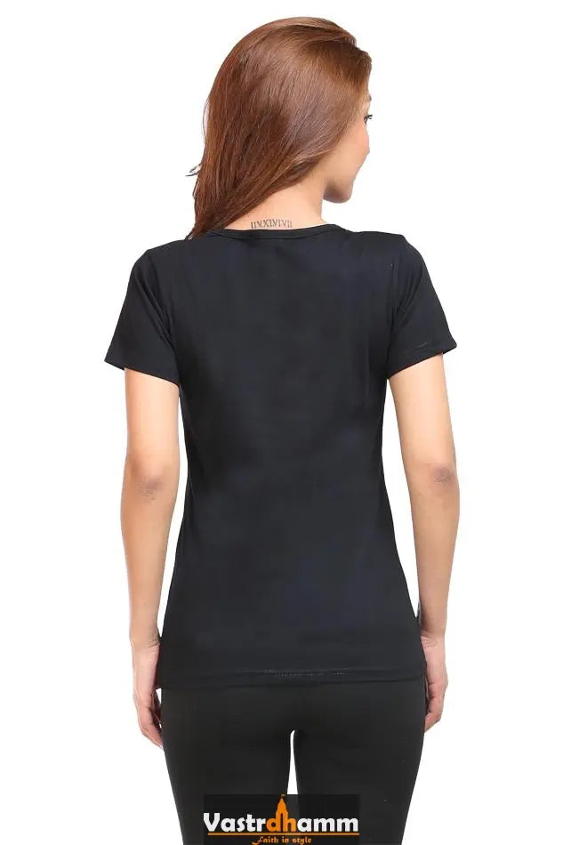 Hanuman Energy Round Neck Half Sleeve Classic T-Shirts for Women Vastrdhamm