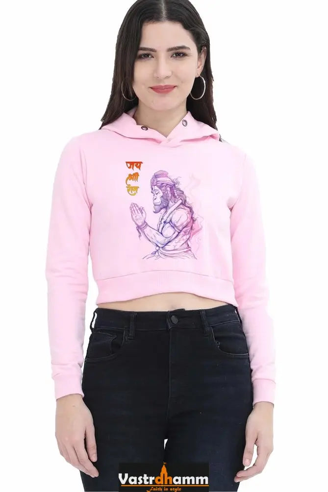 Hanuman Ethereal ForceCrop Hoodies for Women Vastrdhamm