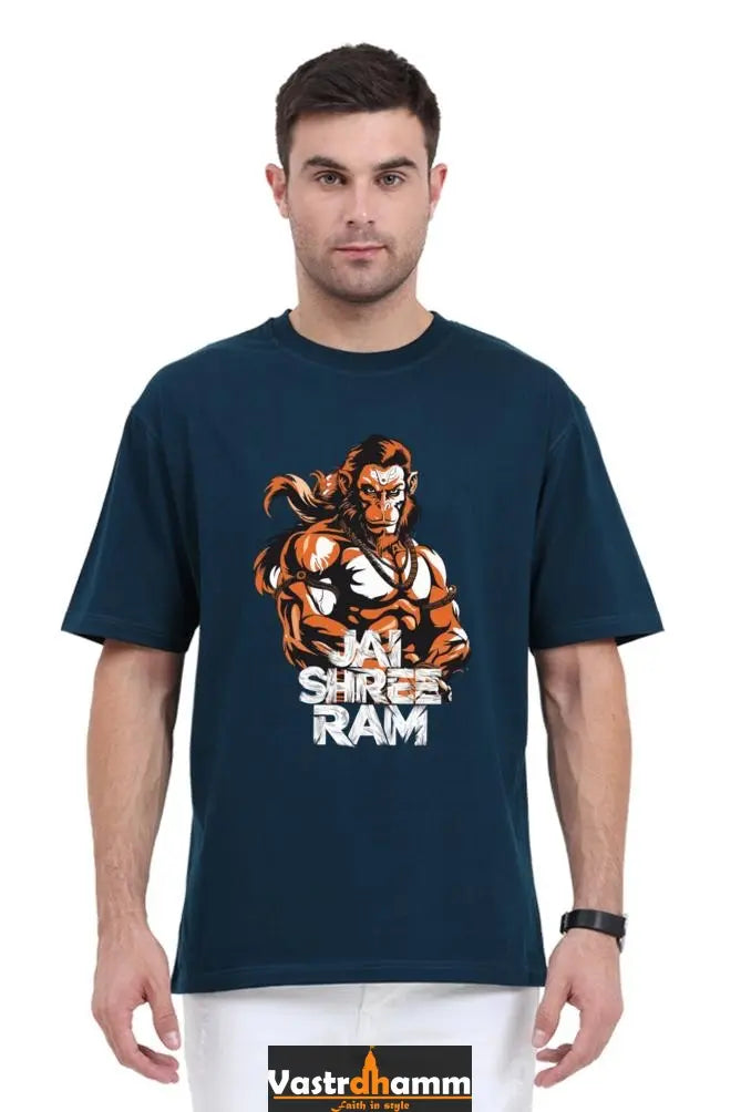 Hanuman Fearless Oversized Classic T-Shirts for Men Vastrdhamm