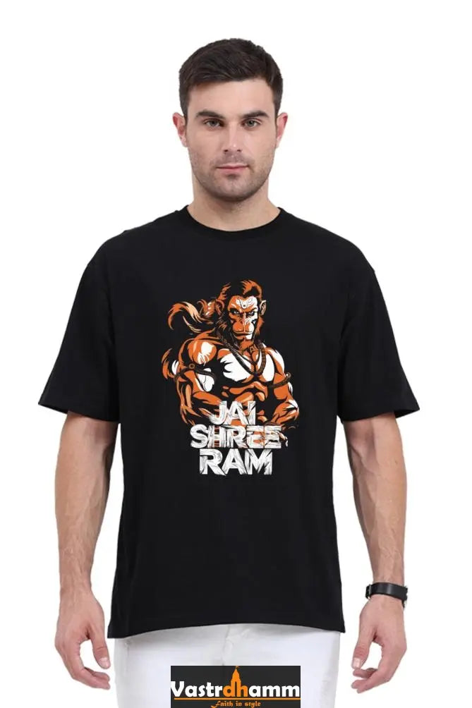 Hanuman Fearless Oversized Classic T-Shirts for Men Vastrdhamm