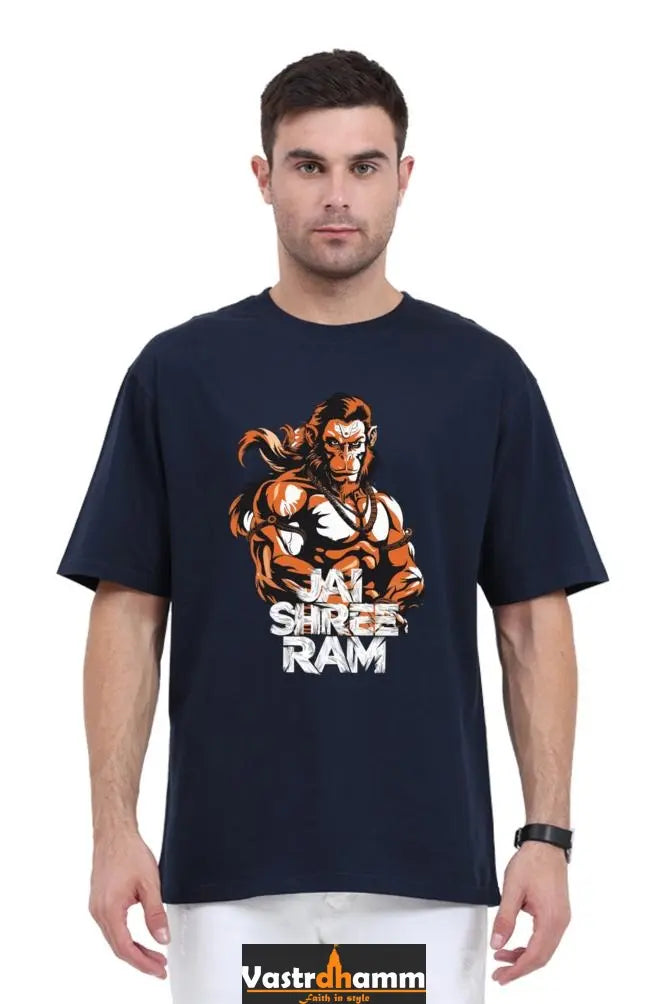 Hanuman Fearless Oversized Classic T-Shirts for Men Vastrdhamm