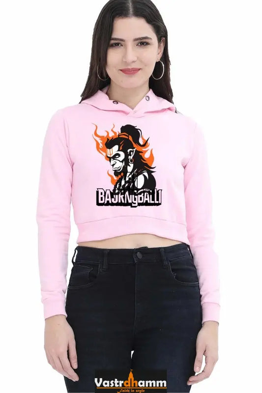 Hanuman Flying HighCrop Hoodies for Women Vastrdhamm