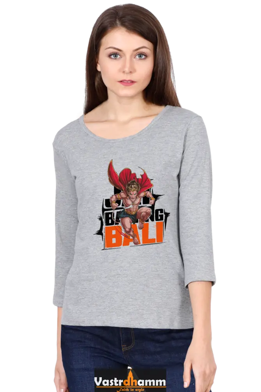 Hanuman Garuda FlightRound Neck Full Sleeve T-Shirts for Women Vastrdhamm